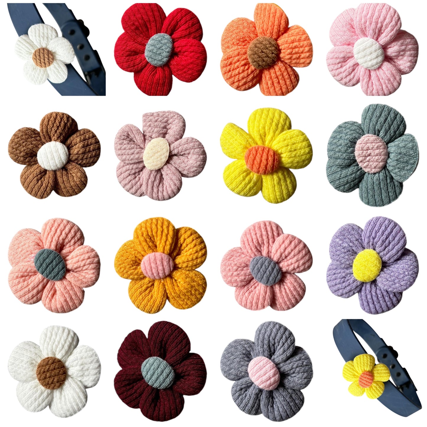 Flower Pet Collar Accessory – Handmade Dog Collar Flower – Cat or Dog Collar Attachment – Pet Bow Alternative – Cute Floral Pet Decor