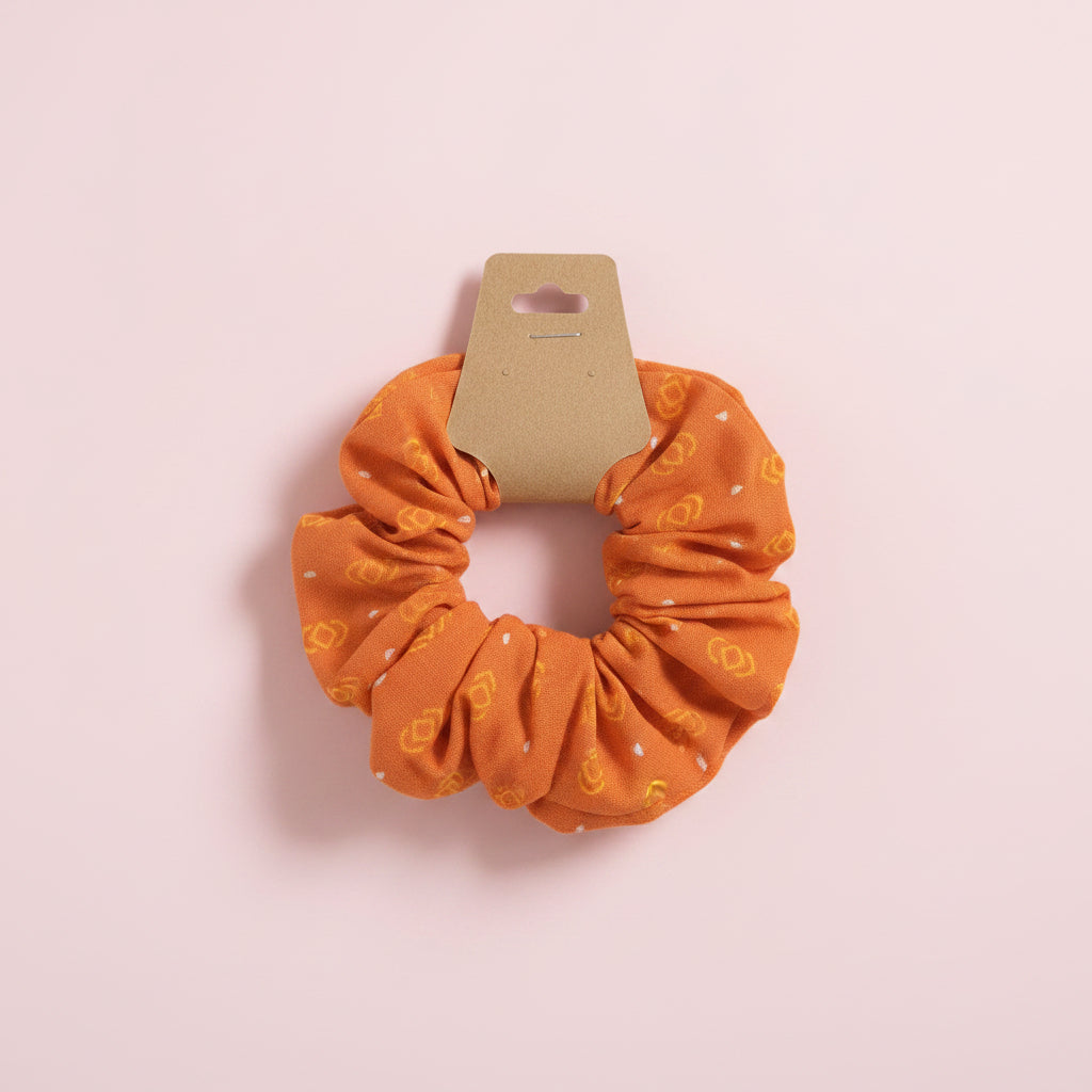 Autumn Orange hair scrunchie