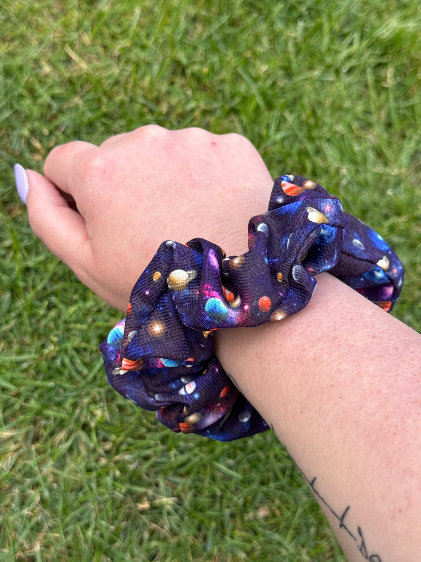 Space themed Planet scrunchie