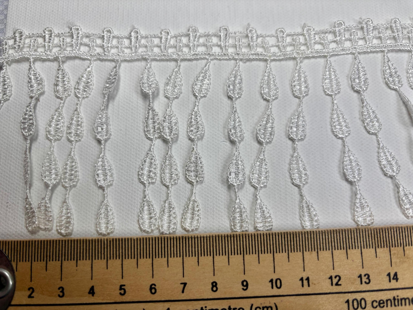 Antique Lace Edge – Perfect for Sewing, Embellishments, Crafting, and Home Decor – Delicate Floral Design White Wedding droplet lace trim