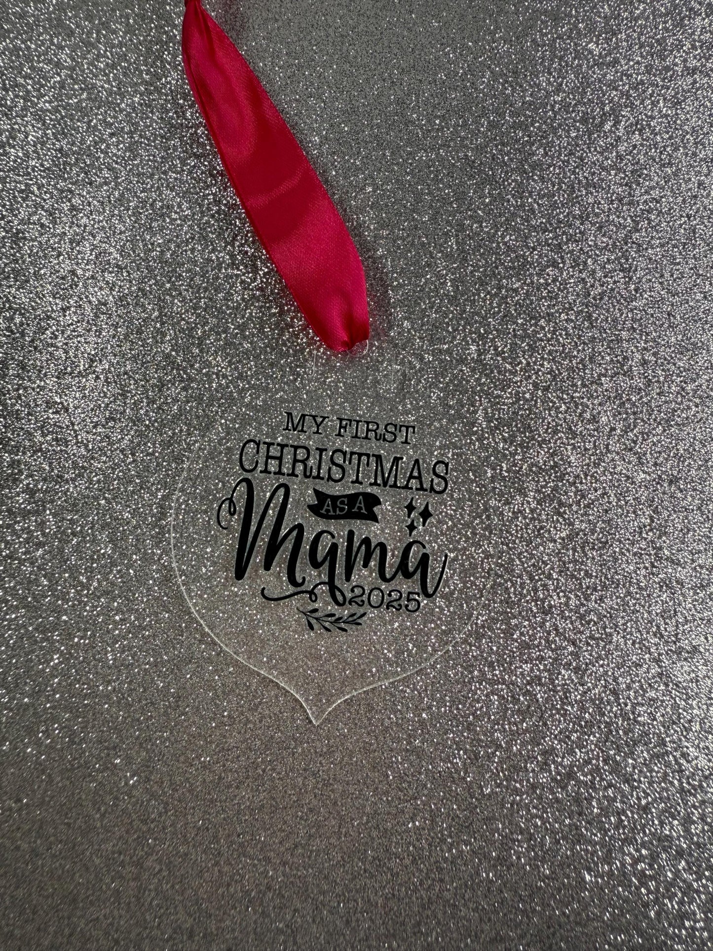 First Christmas as a Mama Tree Decoration – First Christmas Mum – Parent Gift – Personalised 2025 Keepsake