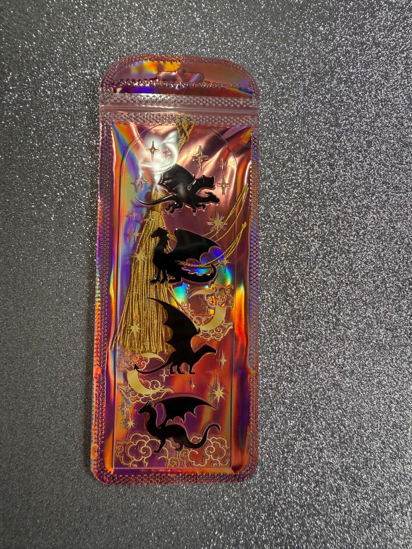 Black Dragon Fourth Wing Bookmark - 4 Dragons
