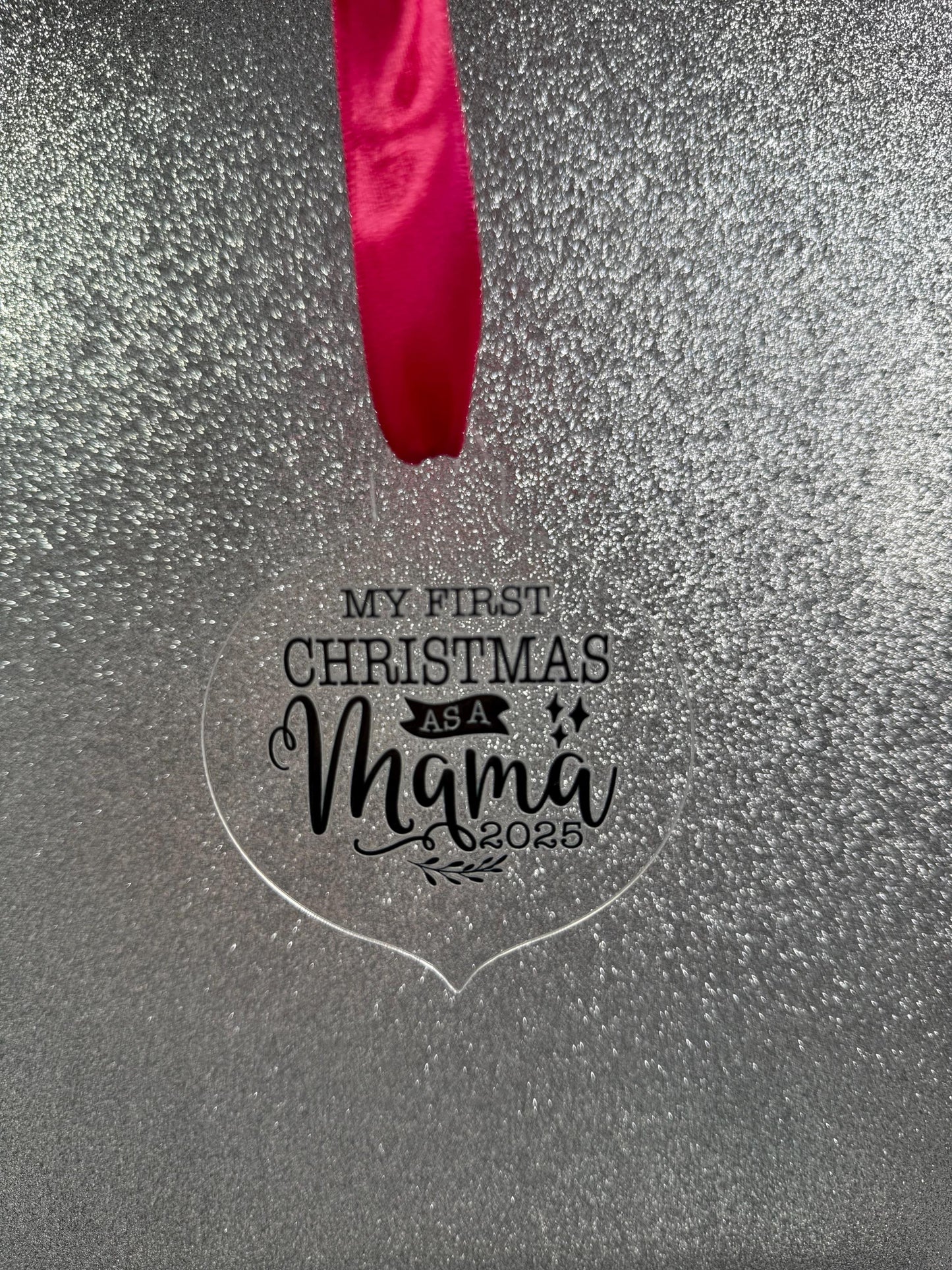 First Christmas as a Mama Tree Decoration – First Christmas Mum – Parent Gift – Personalised 2025 Keepsake