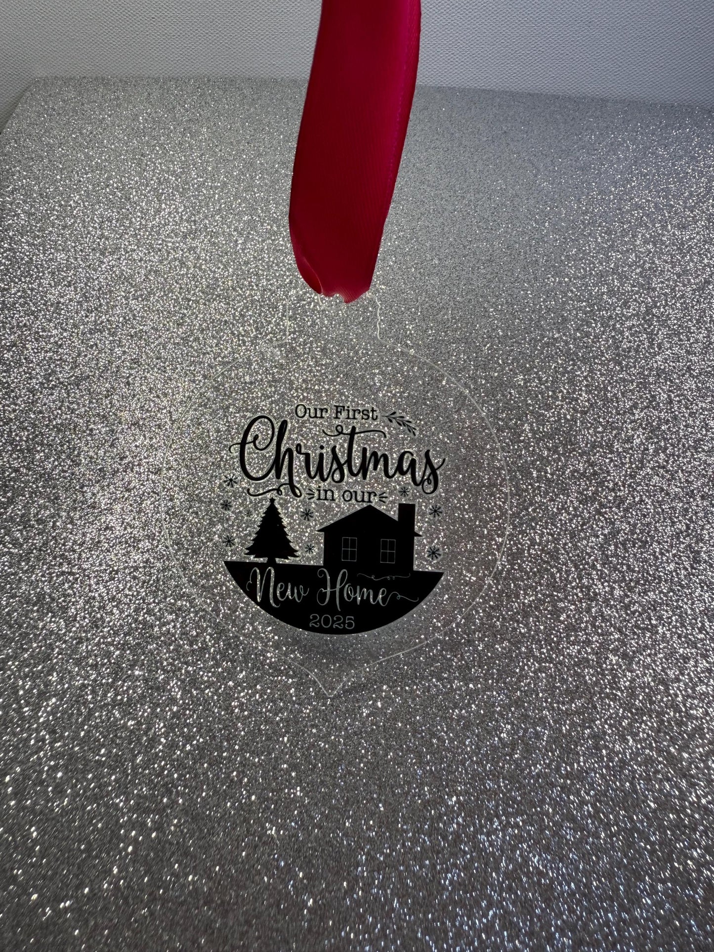 New Home Christmas Tree Decoration – First Christmas in New Home Ornament – Housewarming Gift – Personalised Home Ornament – 2025 Keepsake
