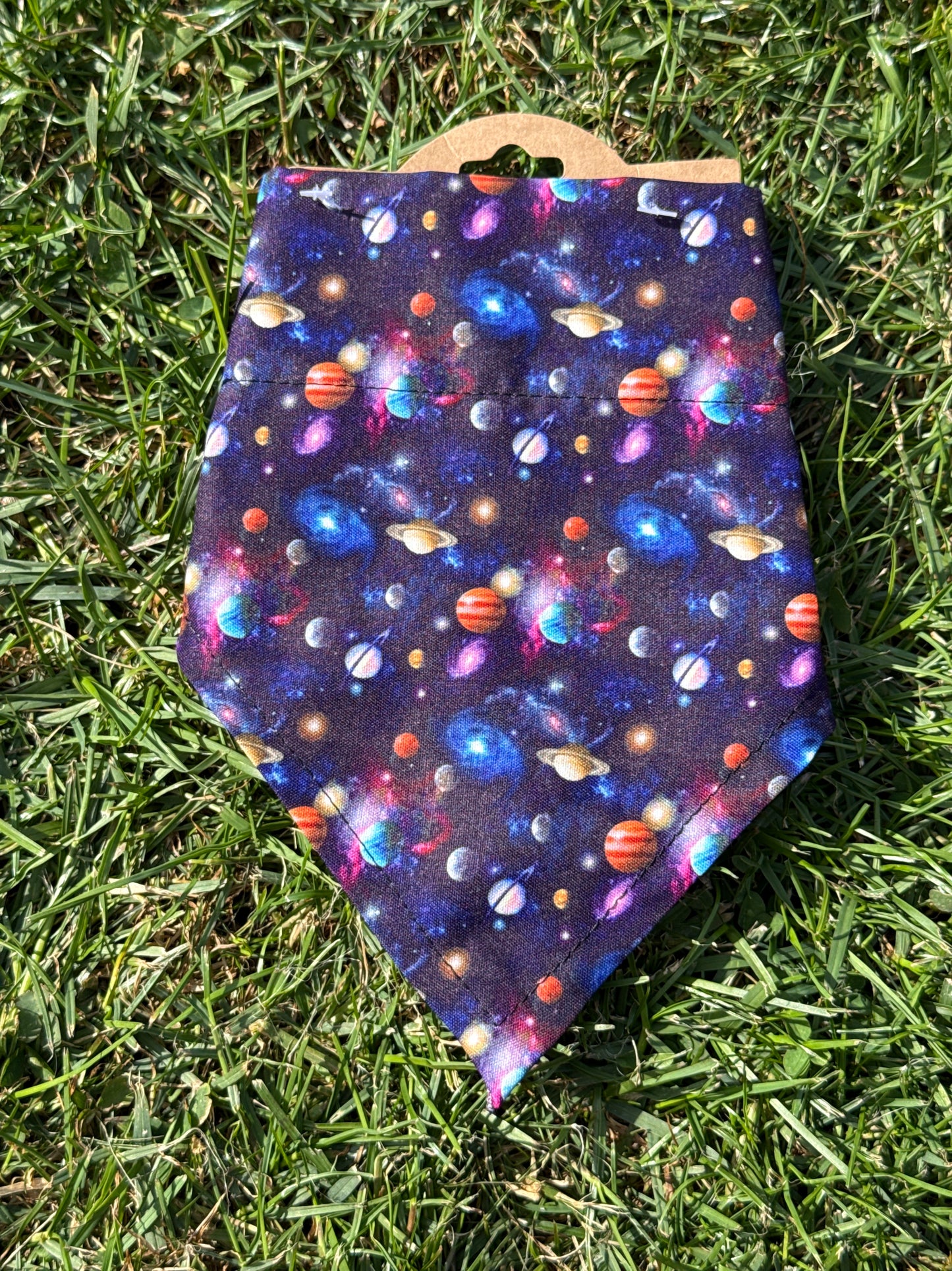 Space themed Planet Dog bandana