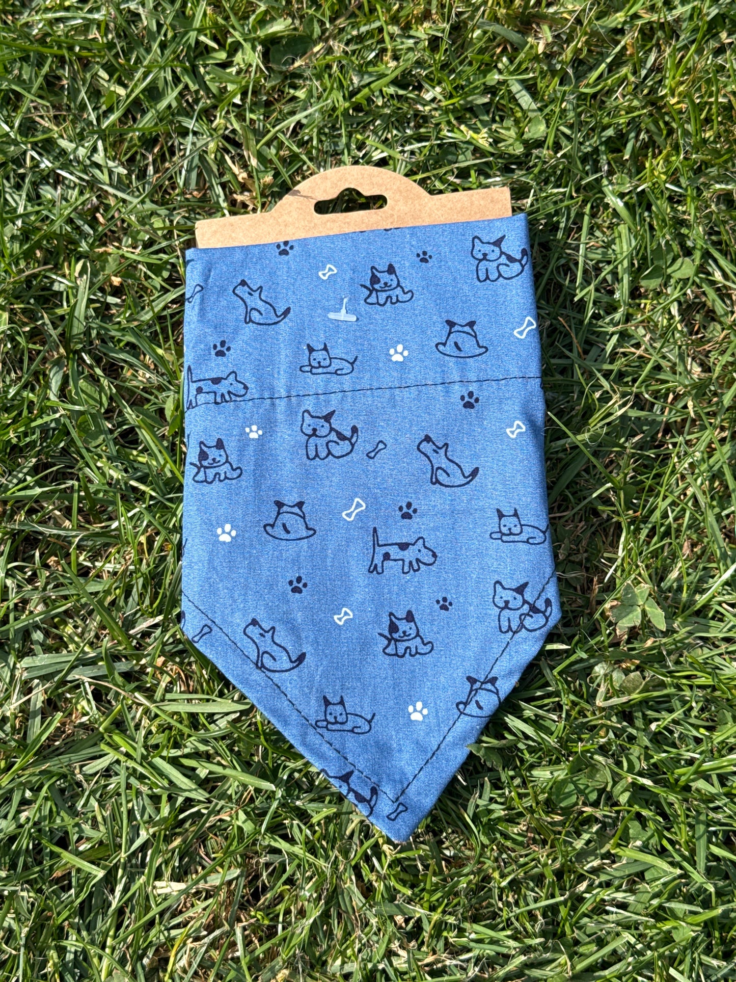 Navy Dog and Cat Dog bandana
