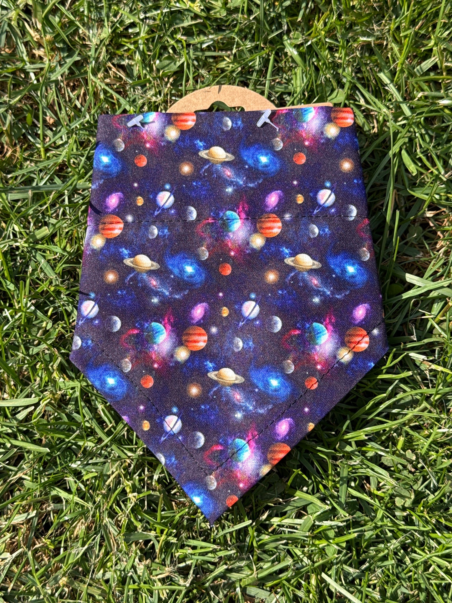 Space themed Planet Dog bandana