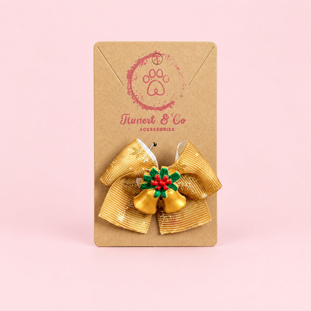 Christmas Dog Hair Bow | FFestive Dog Hairband selection  | Small Dog Collar Bow | Christmas Dog Accessory | Dog Hair Bow with Elastic | Festive Pet Gift