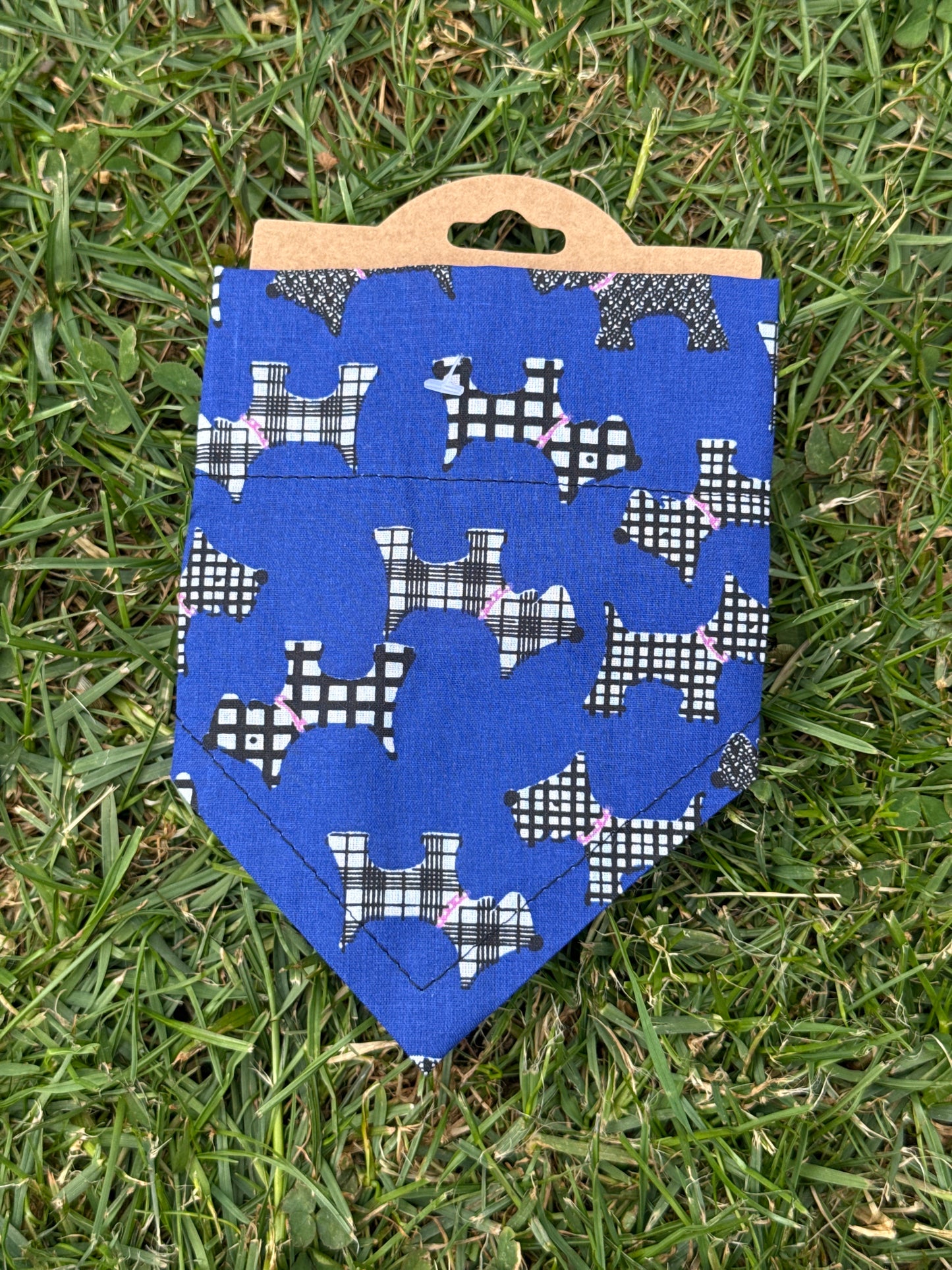 Blue Scotty Dog print Dog bandana
