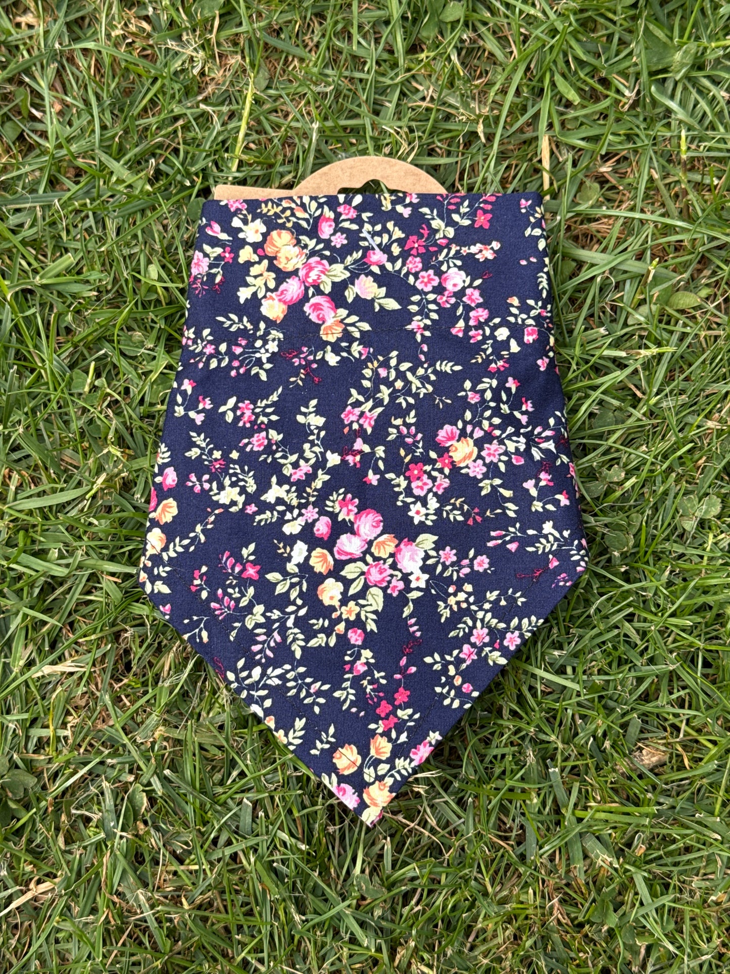Navy ditsy Flowers Dog bandana