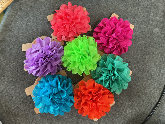 9cm Large textured Chiffon Dog Collar Flower – Elegant Removable Floral Accessory