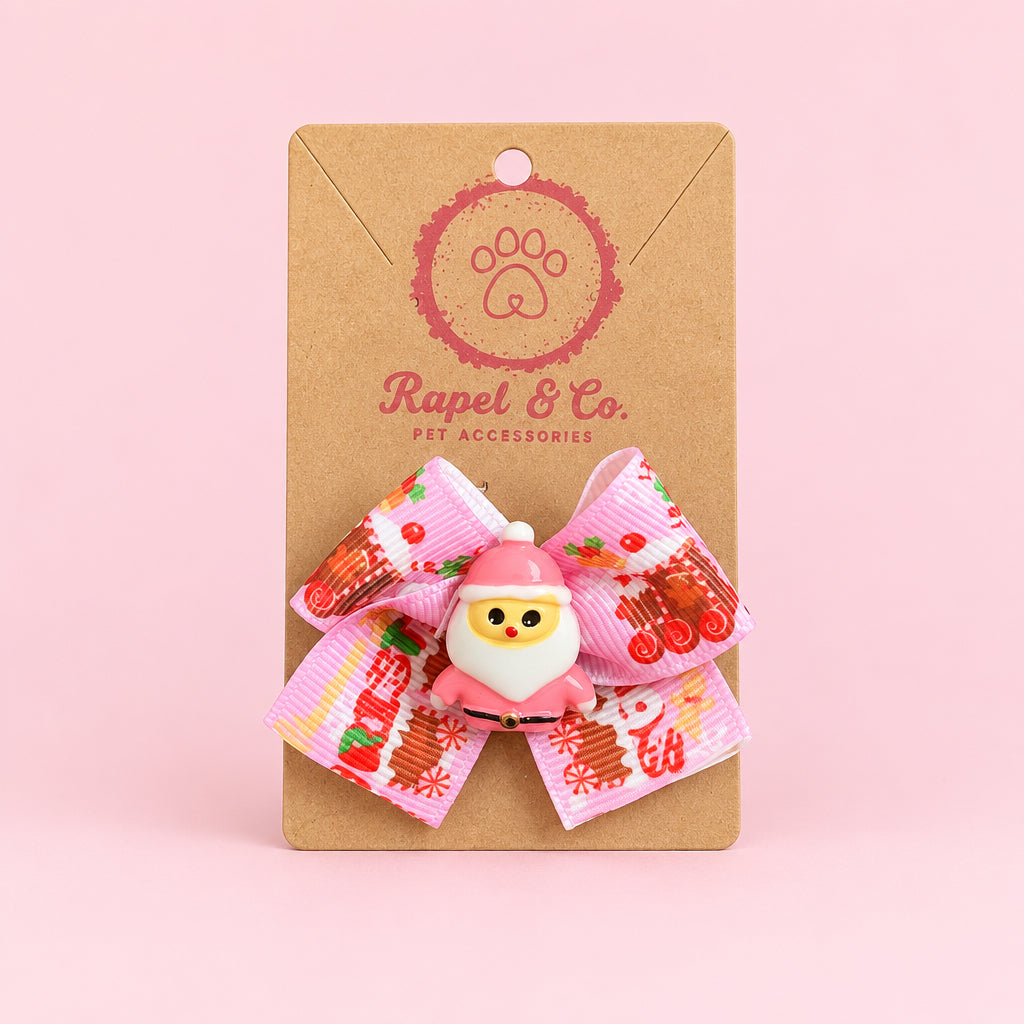 Christmas Dog Hair Bow | FFestive Dog Hairband selection  | Small Dog Collar Bow | Christmas Dog Accessory | Dog Hair Bow with Elastic | Festive Pet Gift