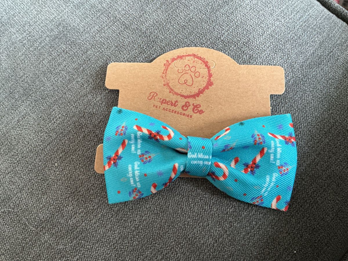 Christmas Dog Collar Bow Tie