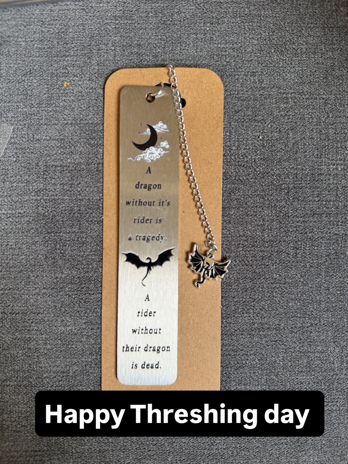 Threshing day celebration stainless steel bookmark