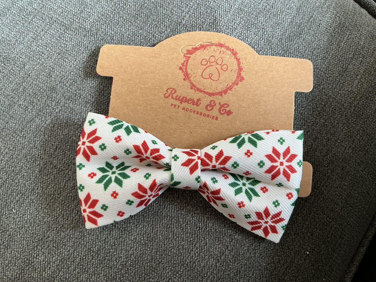Christmas Dog Collar Bow Tie