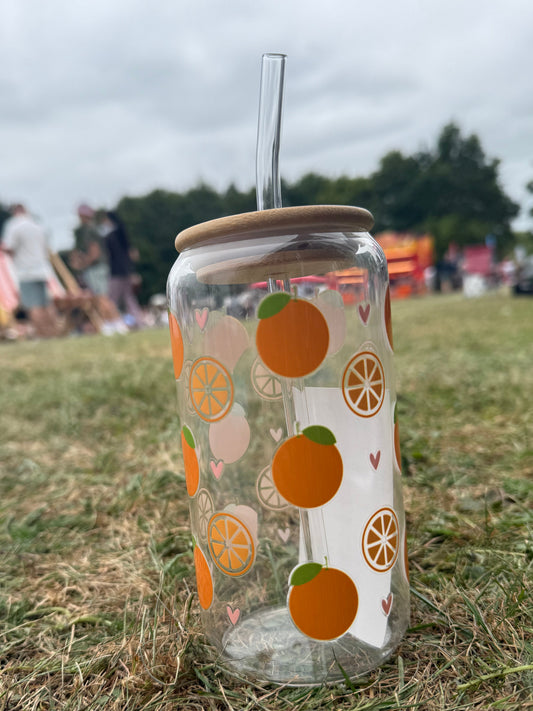 Oranges 16oz Tumbler with Bamboo Lid & Straw