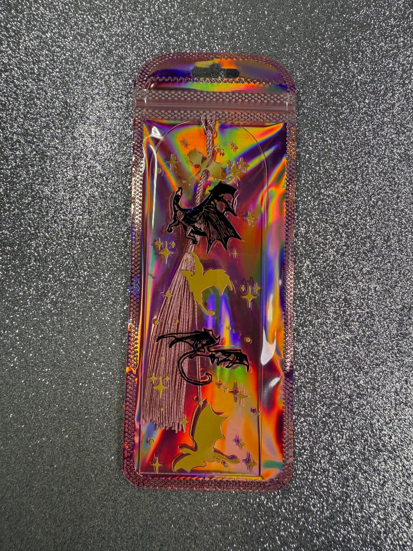 Gold and Black Dragon Fourth Wing Bookmark - 5 Dragons