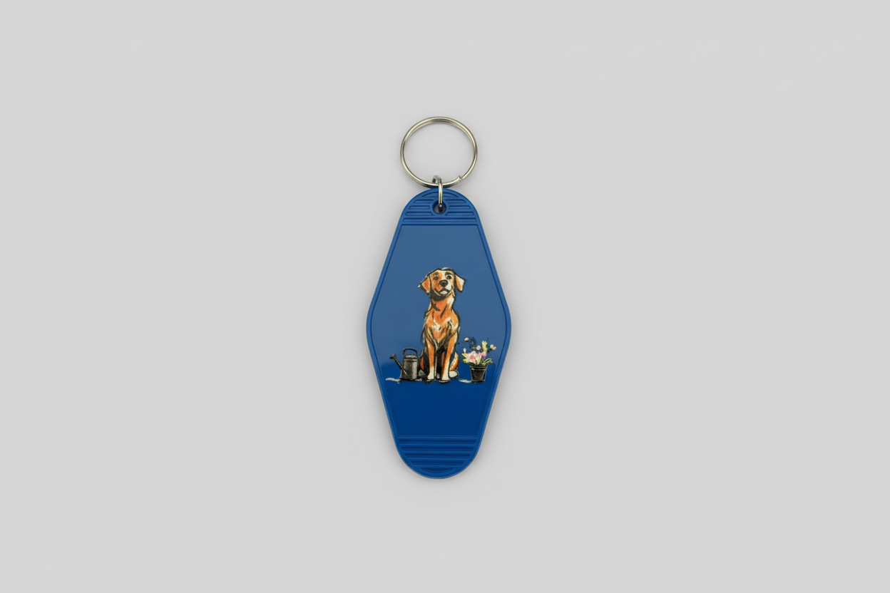 Golden Retriever Keyring