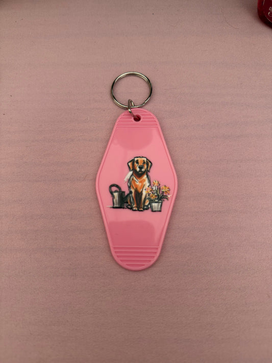 Golden Retriever Keyring