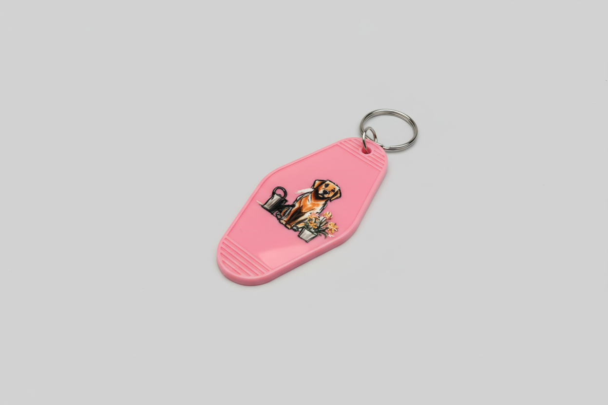 Golden Retriever Keyring