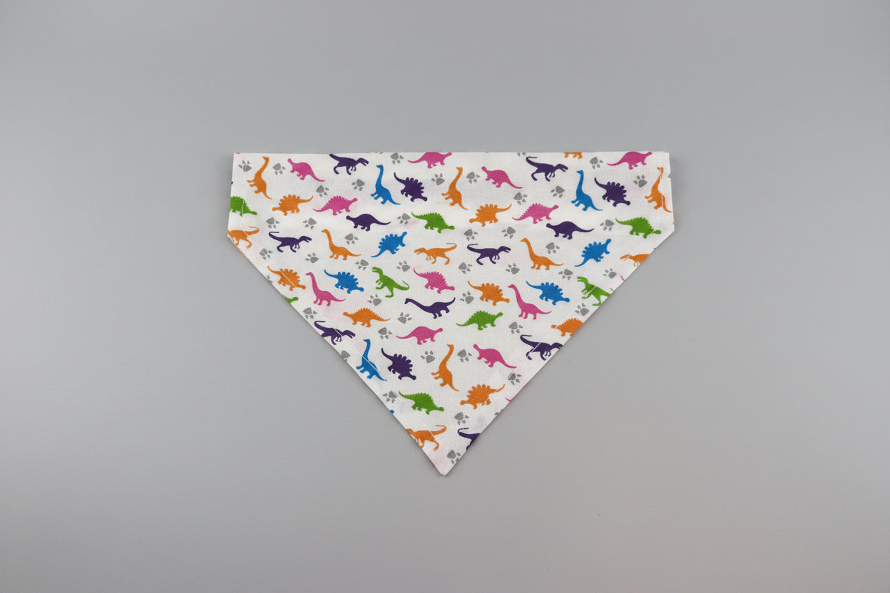 White Dinosaur Pattern Dog bandana