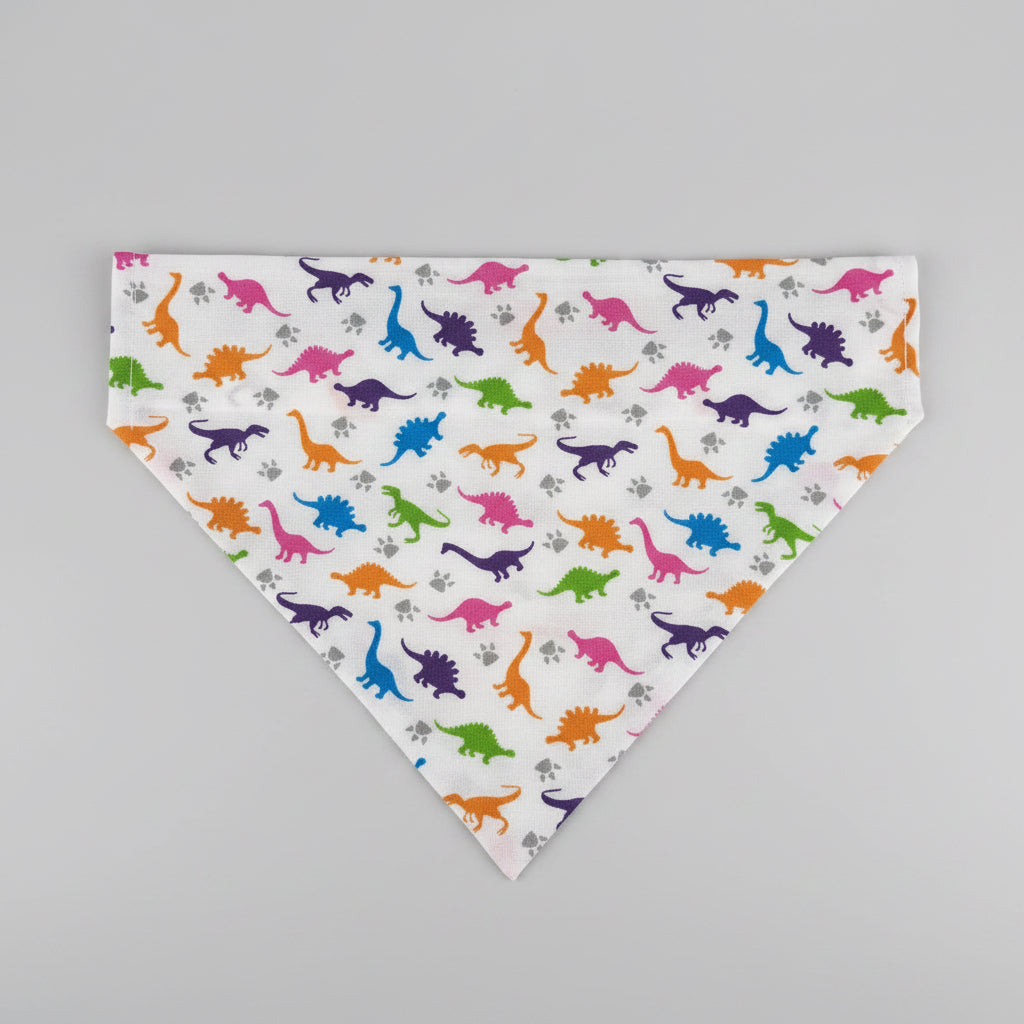 White Dinosaur Pattern Dog bandana