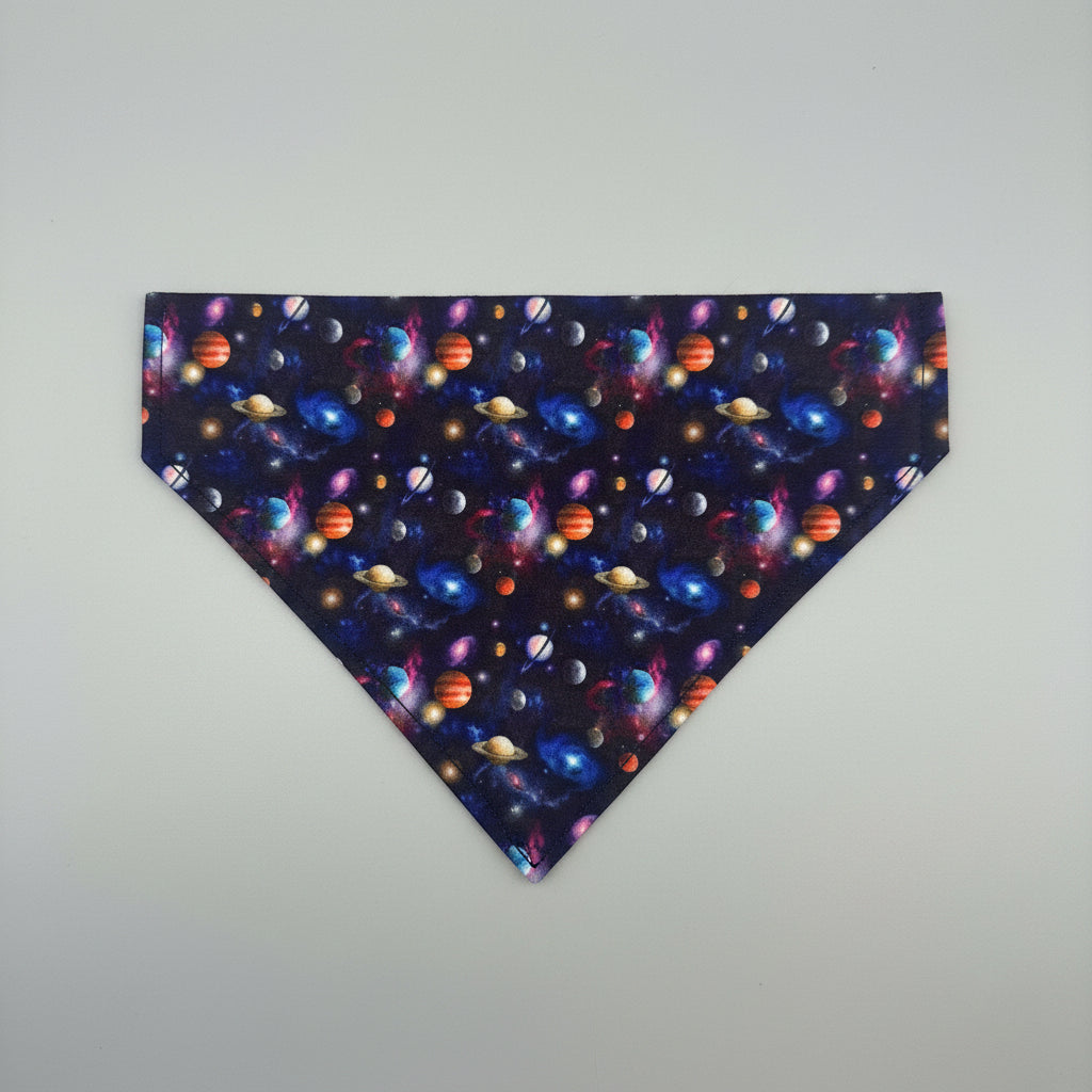 Space themed Planet Dog bandana