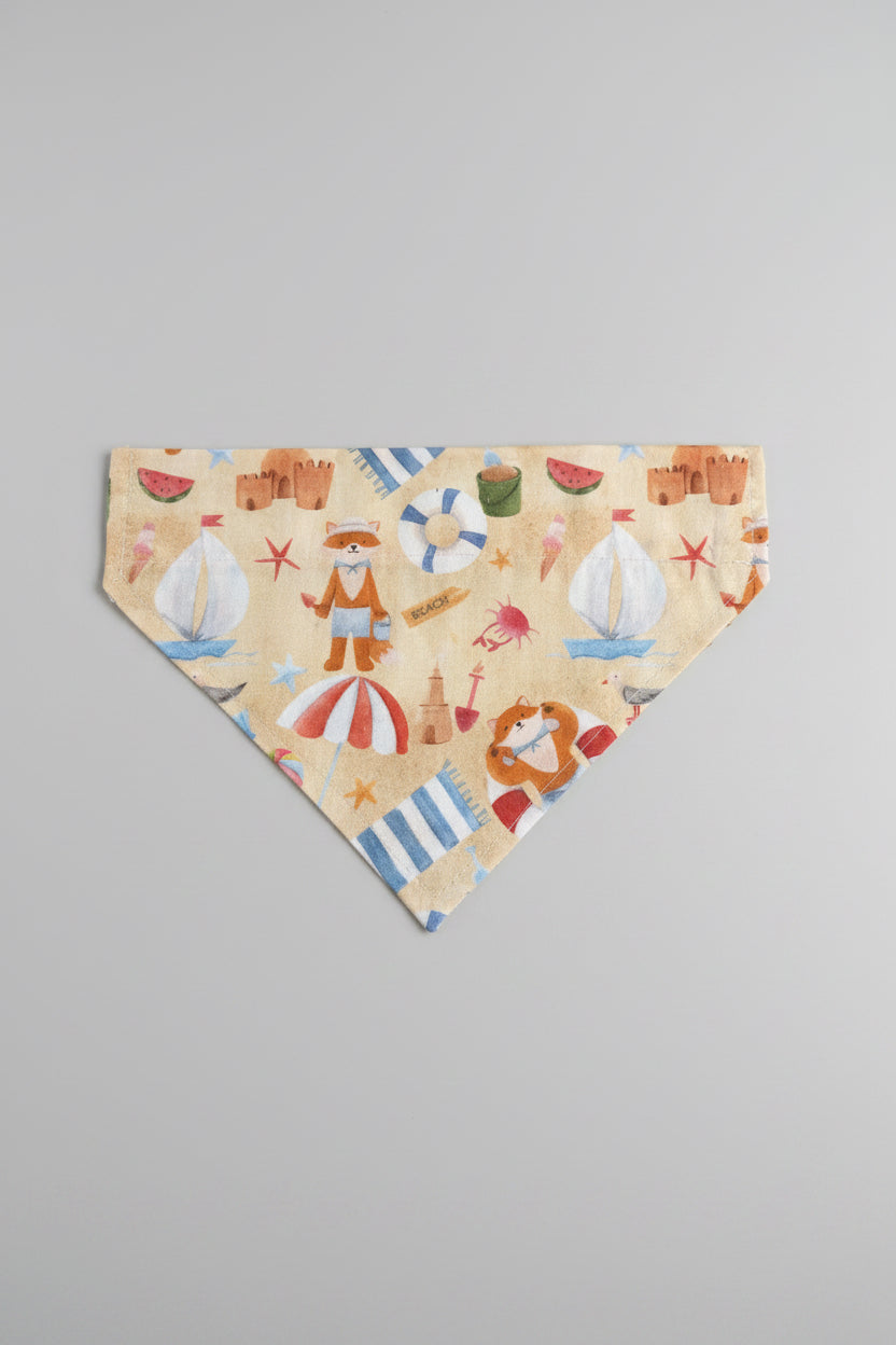 Beach Print Dog Bandana