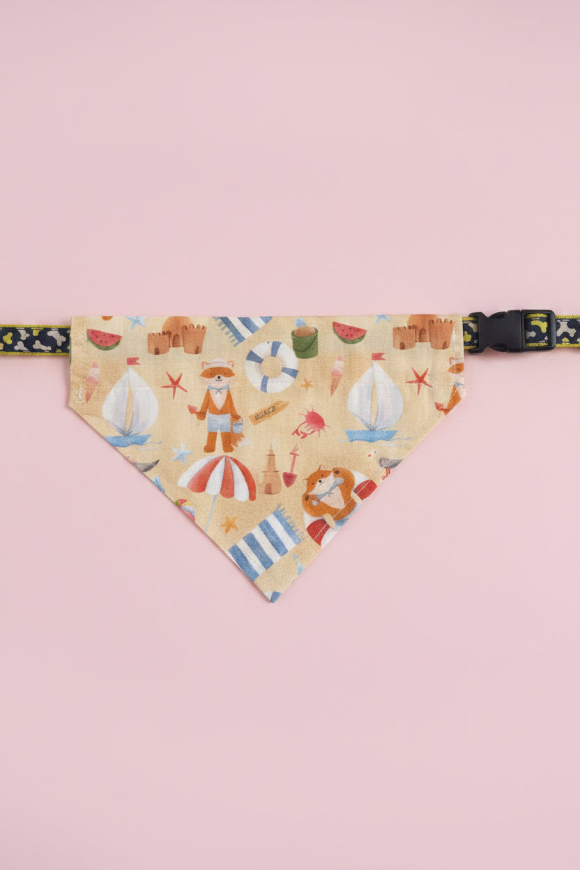 Beach Print Dog Bandana