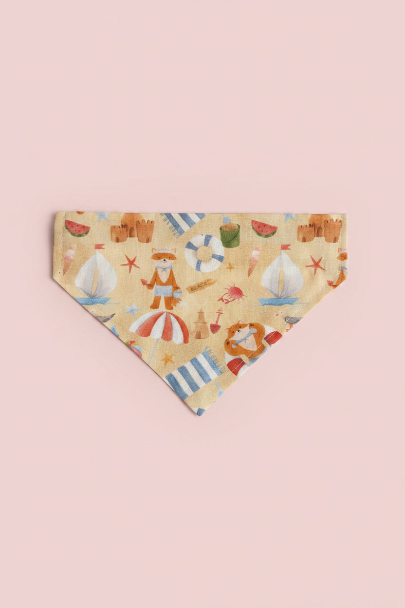 Beach Print Dog Bandana