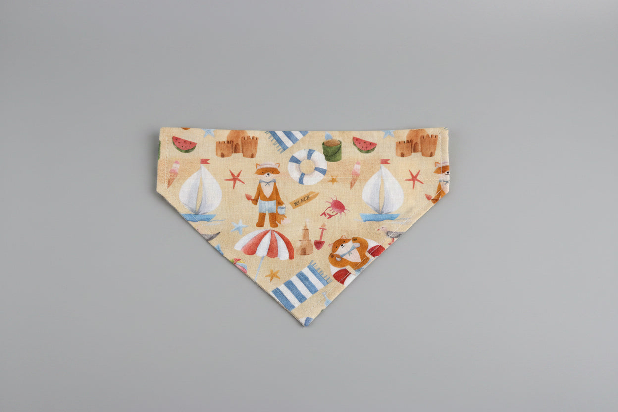 Beach Print Dog Bandana