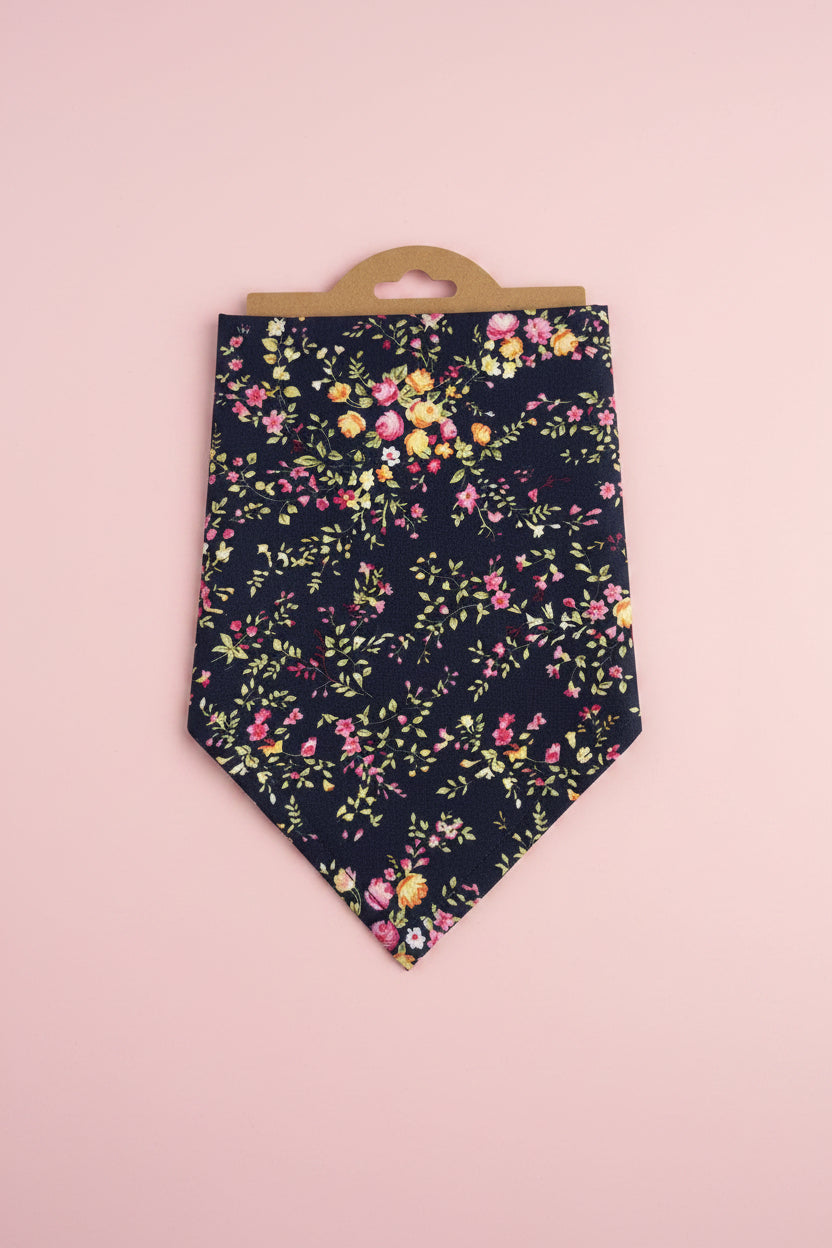 Navy ditsy Flowers Dog bandana