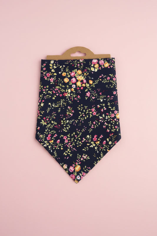 Navy ditsy Flowers Dog bandana