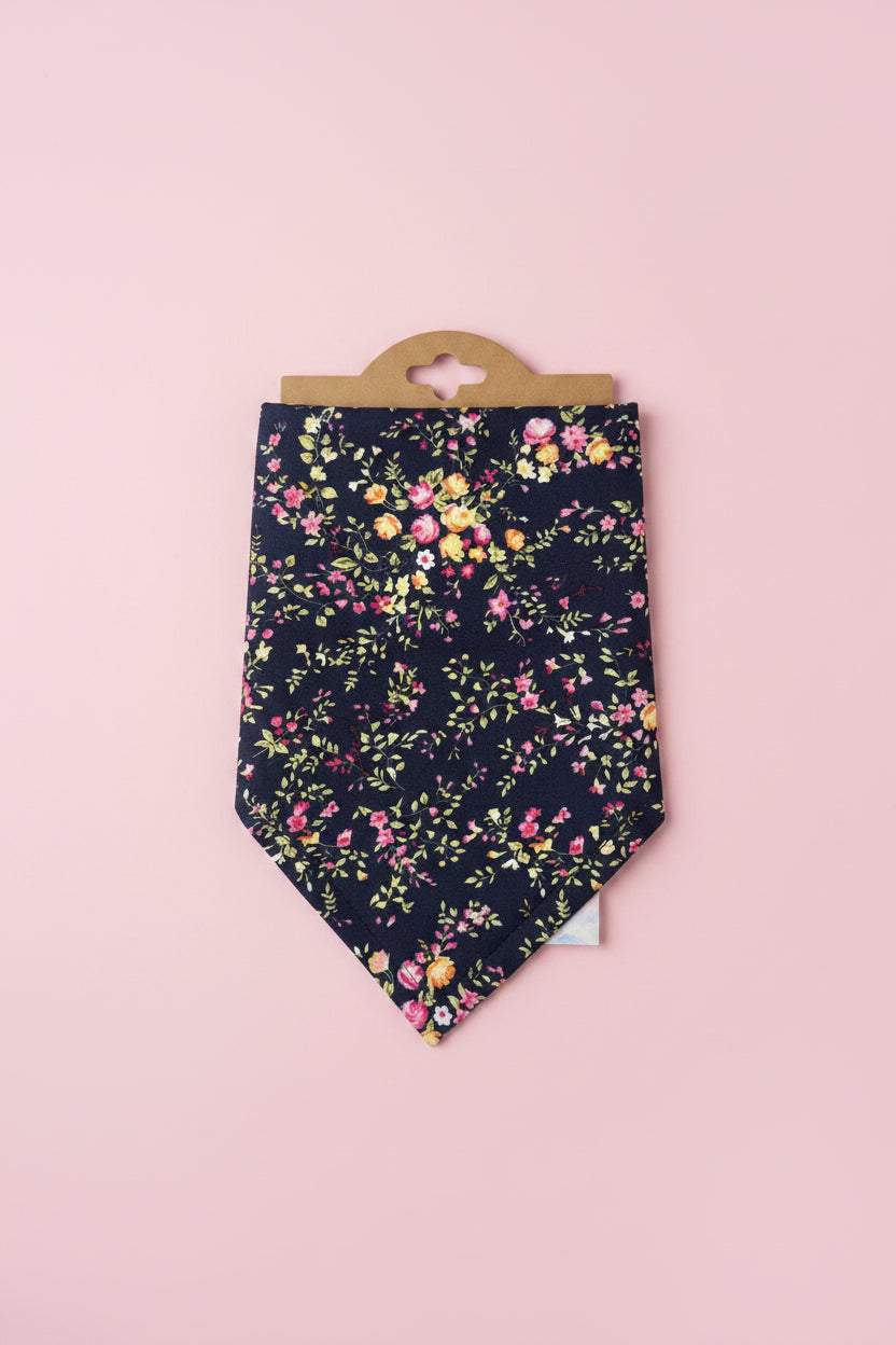 Navy ditsy Flowers Dog bandana