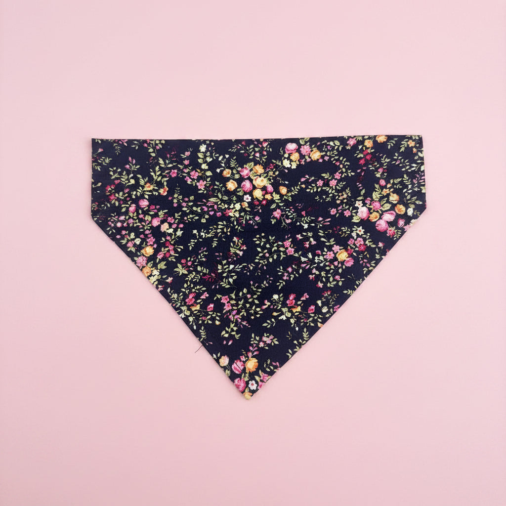 Navy ditsy Flowers Dog bandana