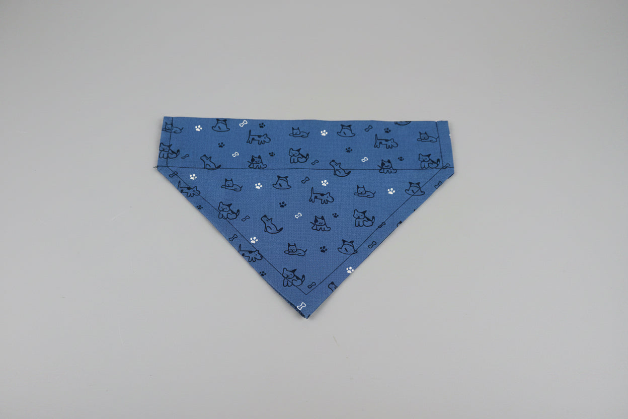 Navy Dog and Cat Dog bandana