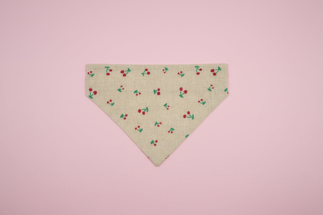 Canvas Cherry  Dog bandana