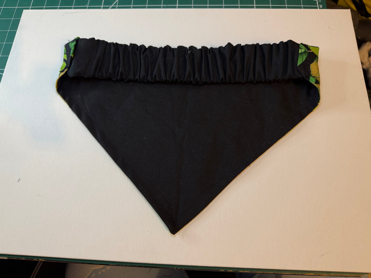 Tropical Reversible Scrunchie Dog Bandana – Green Leaf Print