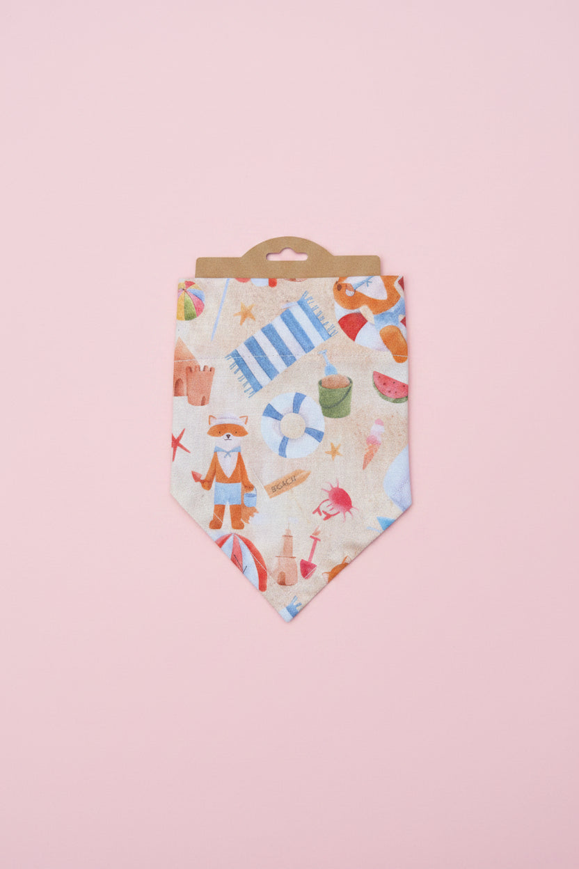 Beach Print Dog Bandana