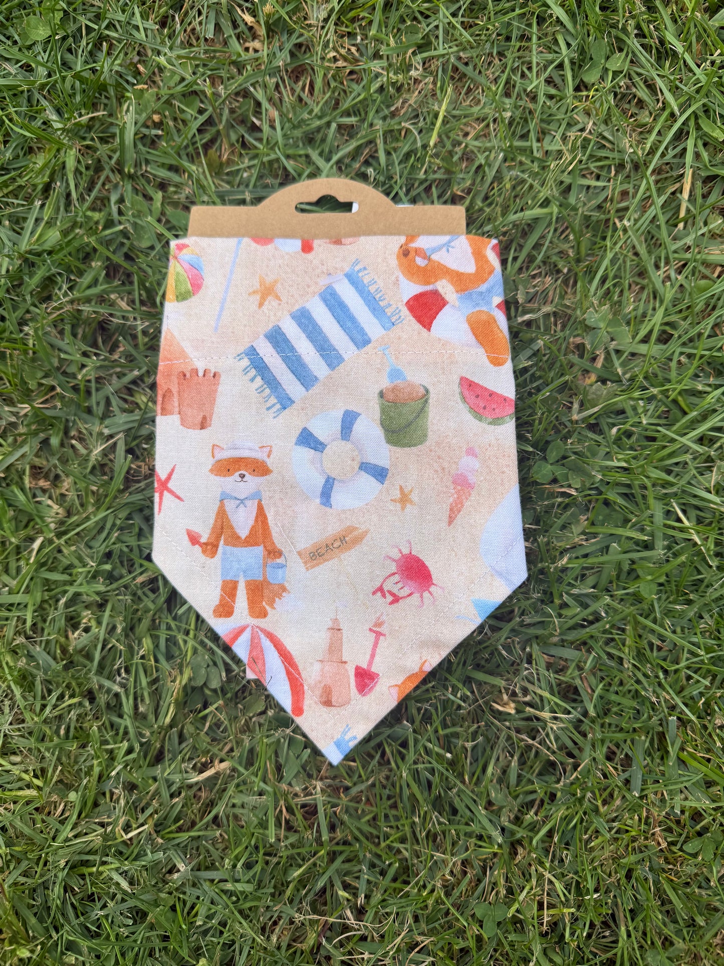 Beach Print Dog Bandana