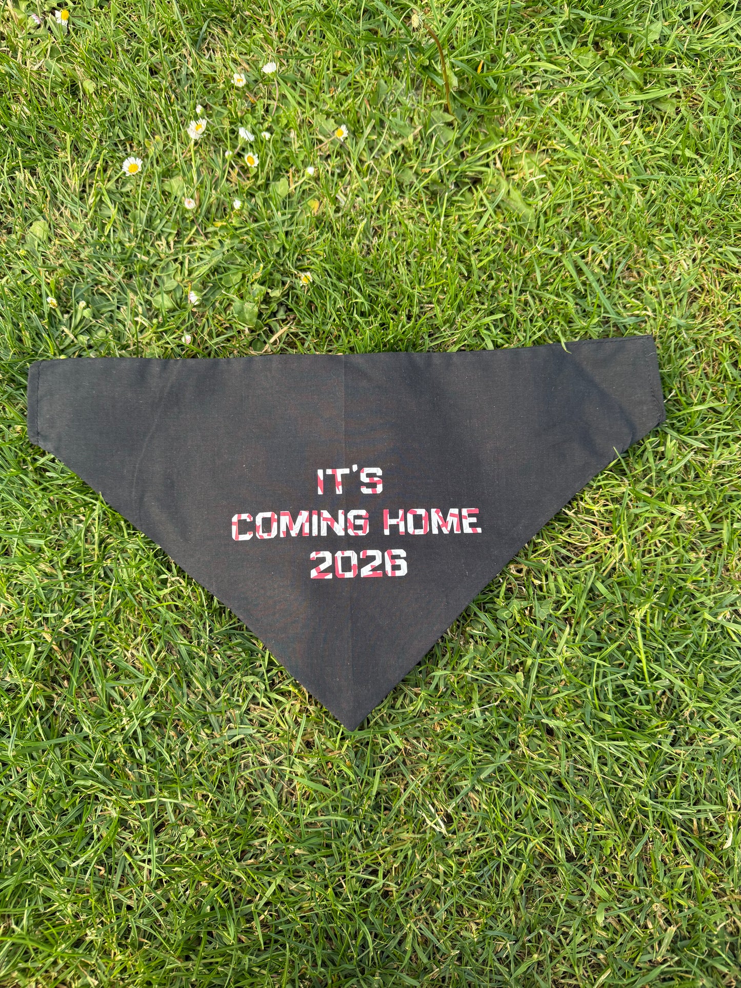 England Dog Bandana | It’s Coming Home 2026 Dog Bandana | Football Dog Accessory | England World Cup Dog Scarf | Euro Football Dog Bandana UK