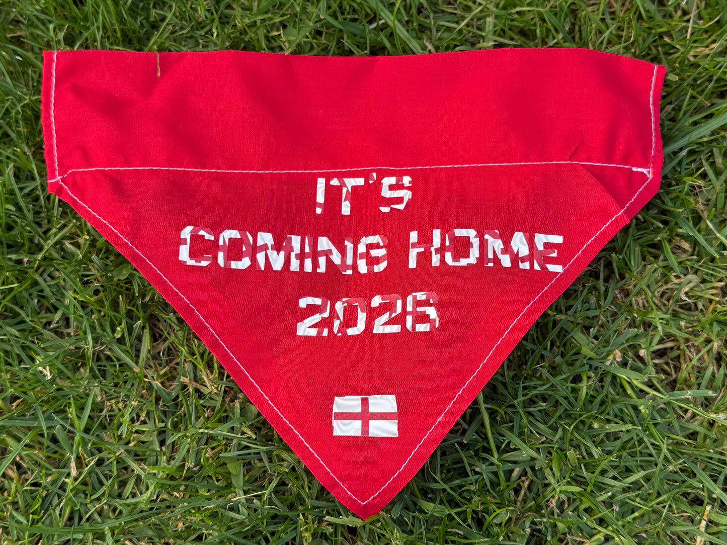 England Dog Bandana | It’s Coming Home 2026 Dog Bandana | Football Dog Accessory | England World Cup Dog Scarf | Euro Football Dog Bandana UK