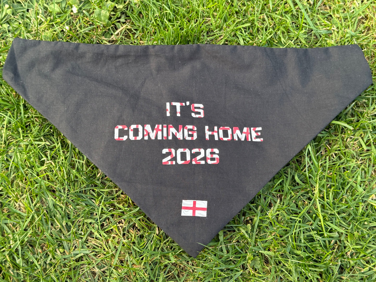 England Dog Bandana | It’s Coming Home 2026 Dog Bandana | Football Dog Accessory | England World Cup Dog Scarf | Euro Football Dog Bandana UK