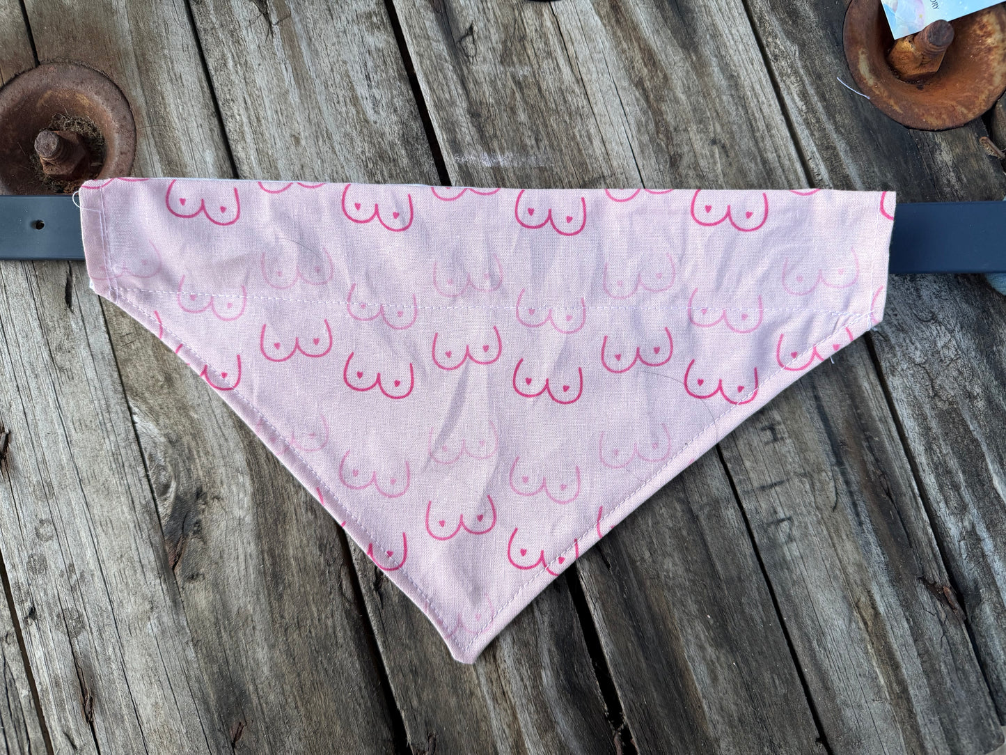 Pink Dog Bandana, Boob Print Dog Bandana, Funny Dog Scarf, Novelty Puppy Bandana, Cute Pet Accessory, Dog Gift, Funny Pet Gift