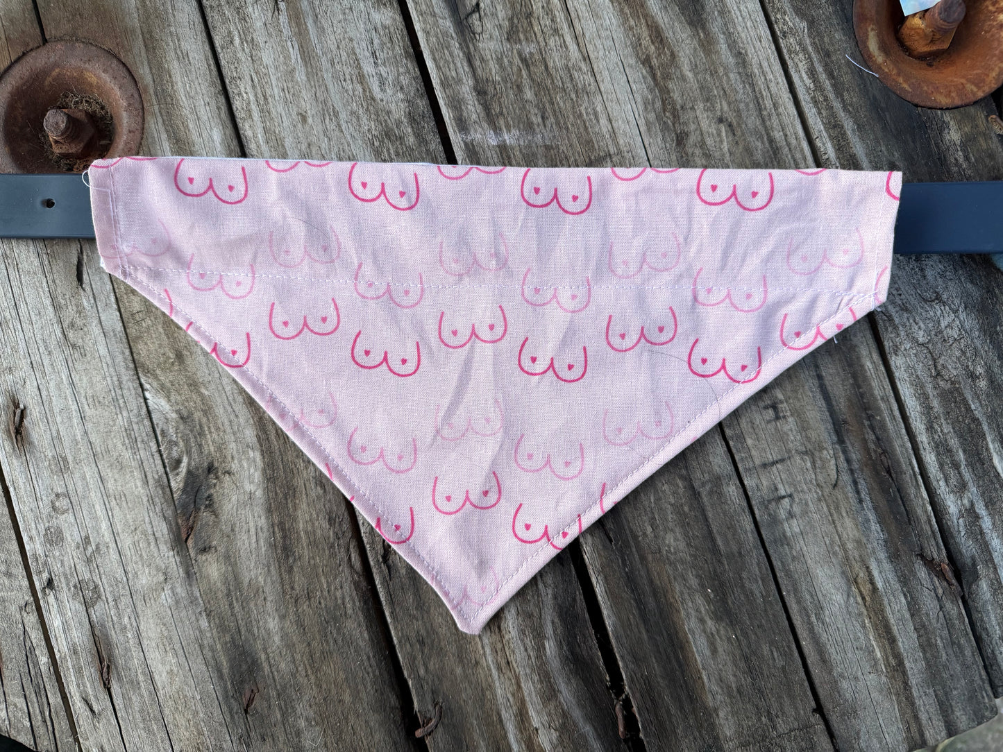 Pink Dog Bandana, Boob Print Dog Bandana, Funny Dog Scarf, Novelty Puppy Bandana, Cute Pet Accessory, Dog Gift, Funny Pet Gift