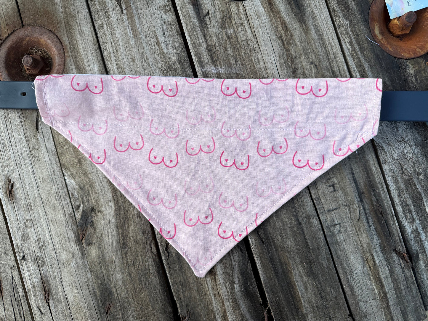 Pink Dog Bandana, Boob Print Dog Bandana, Funny Dog Scarf, Novelty Puppy Bandana, Cute Pet Accessory, Dog Gift, Funny Pet Gift