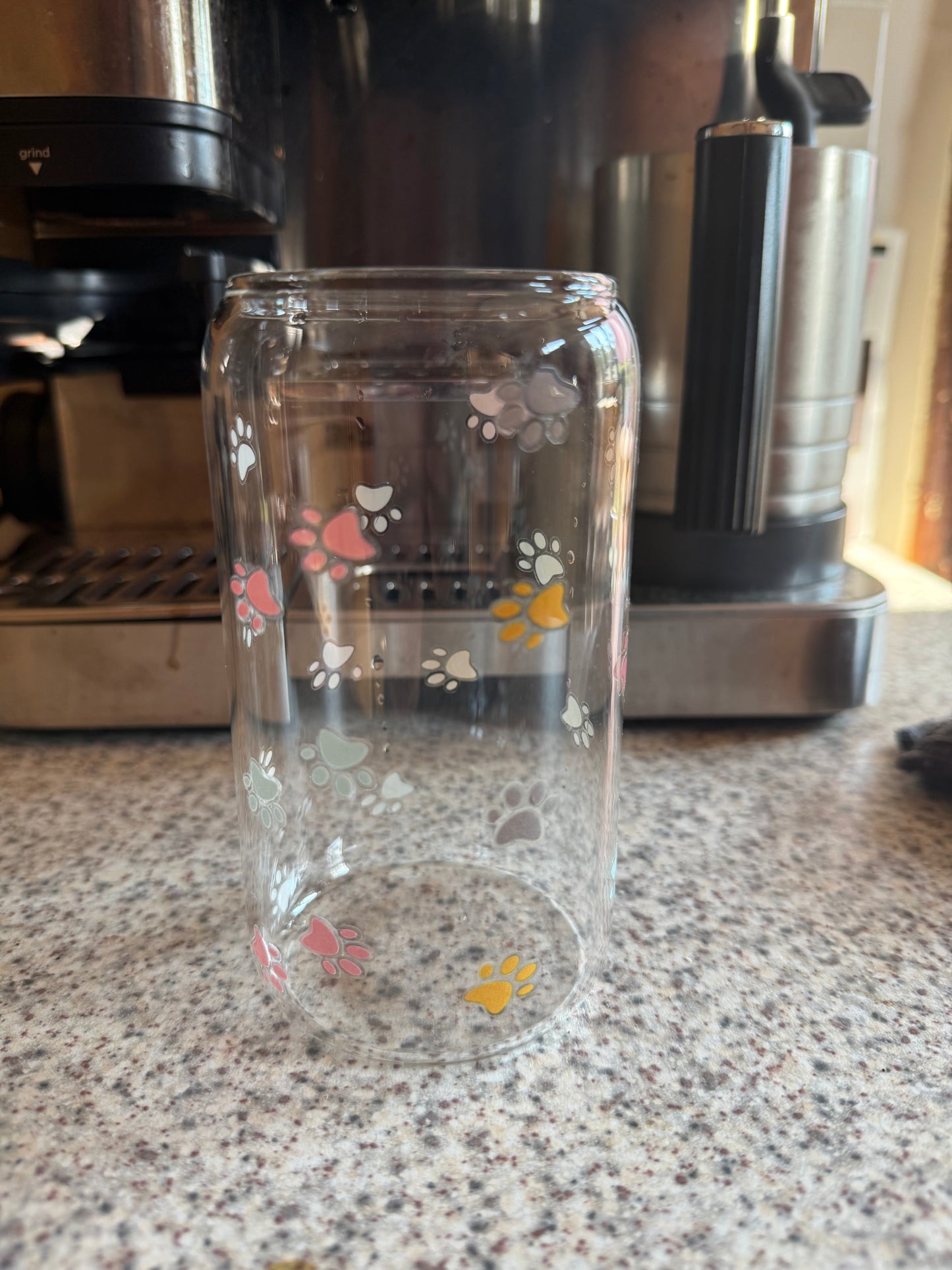 Mini paw prints cold cup