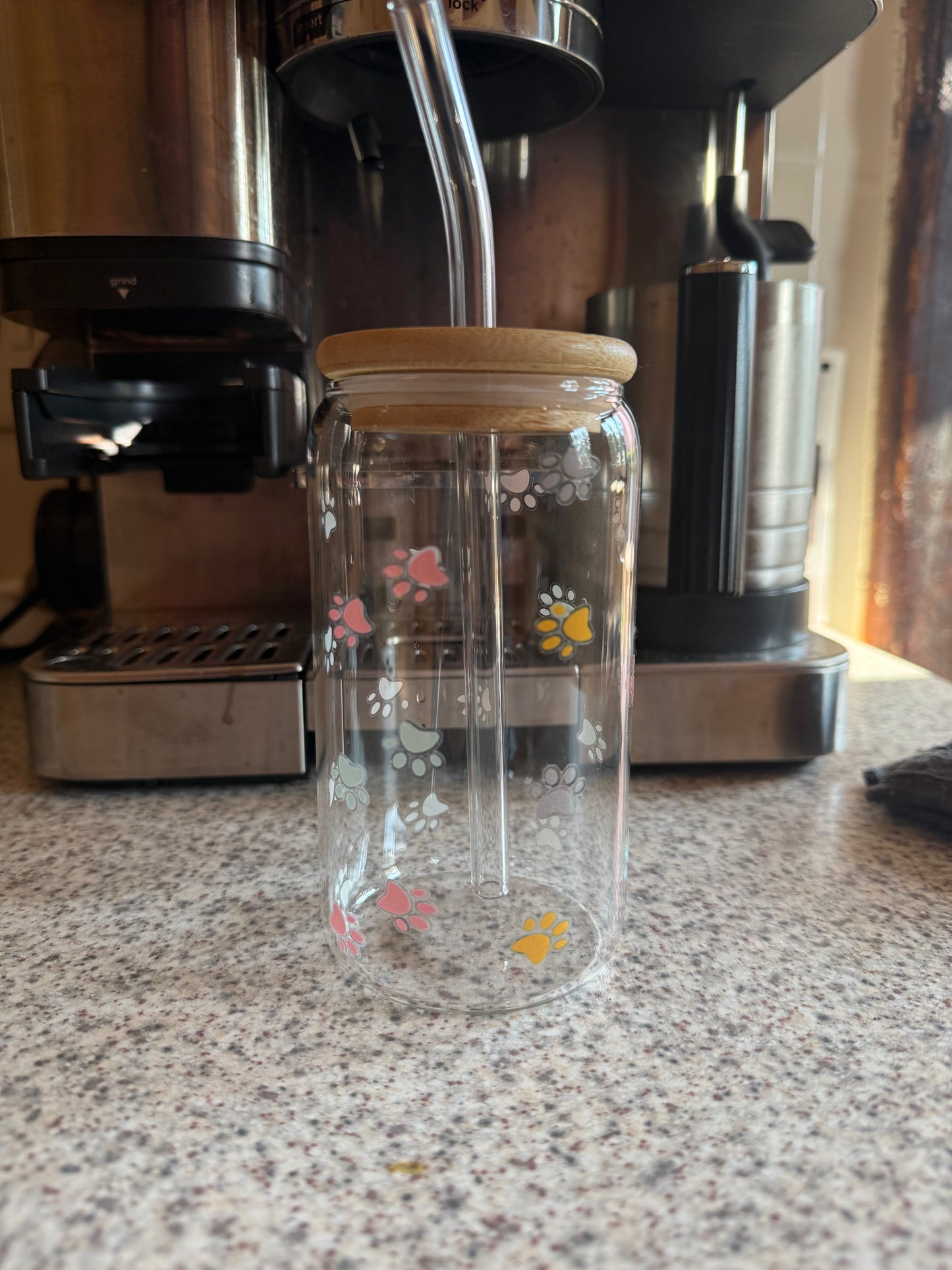 Mini paw prints cold cup