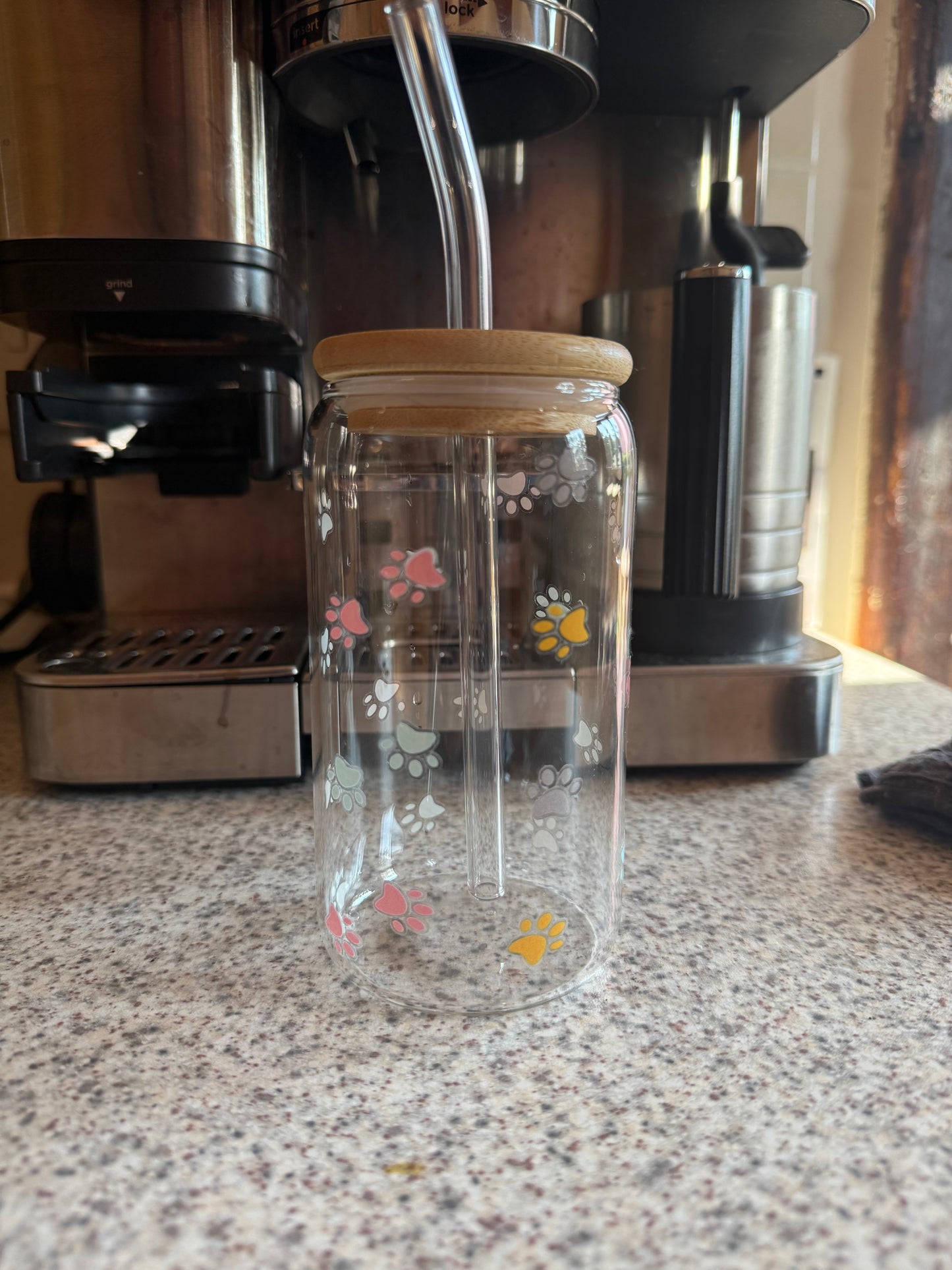 Mini paw prints cold cup