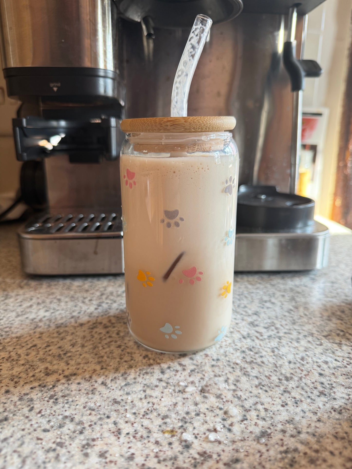 Mini paw prints cold cup